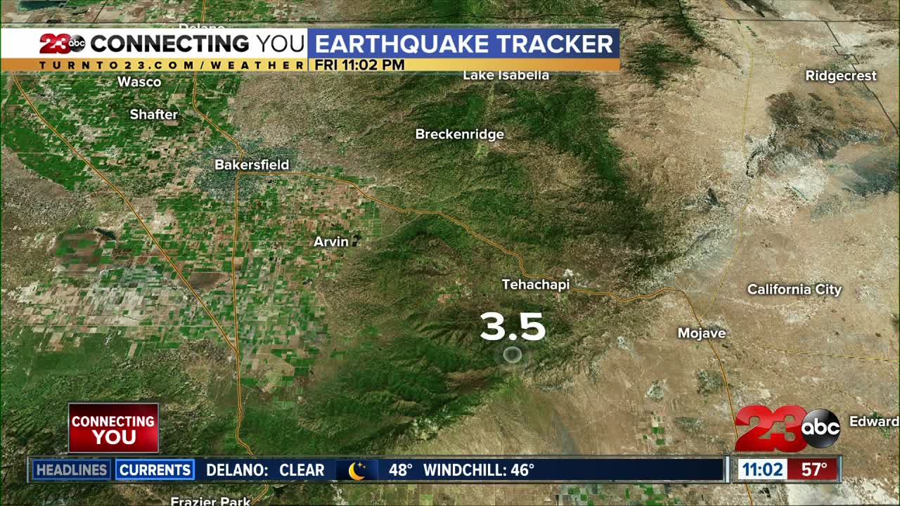 Tehachapi 3.5 magnitude earthquake