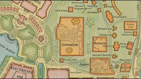 Morocco Next to Jerusalem? 1904 World Fair Map, Louisiana Purchase | Covenant of Peace vs Friendship