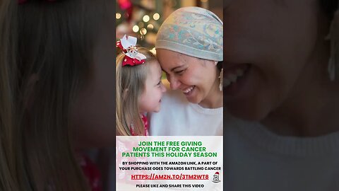 Join the Free Giving Movement for Cancer Patients this Holiday Season. https://amzn.to/3Tm2Wt8