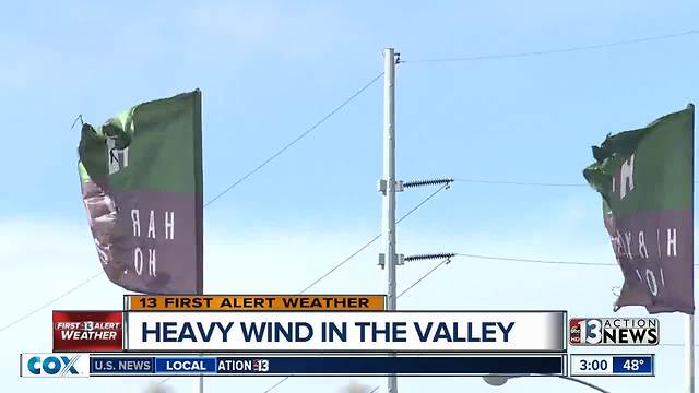 Heavy wind in the Las Vegas valley