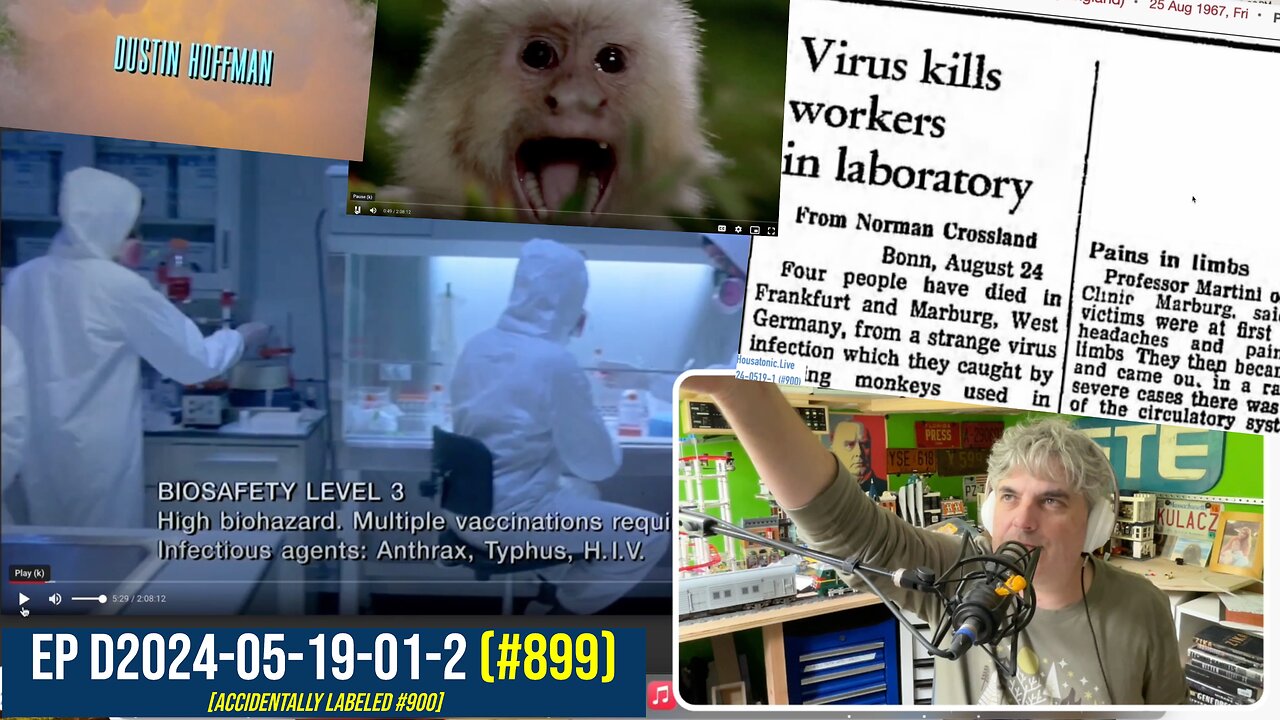 Sunday livestream - Outbreak (1995) film revisited / Marburg lab leak (1967) (v2)