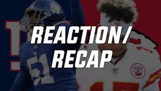 NEW YORK GIANTS VS KANSAS CITY CHIEFS REACTION/RECAP | Another Loss on ourselves