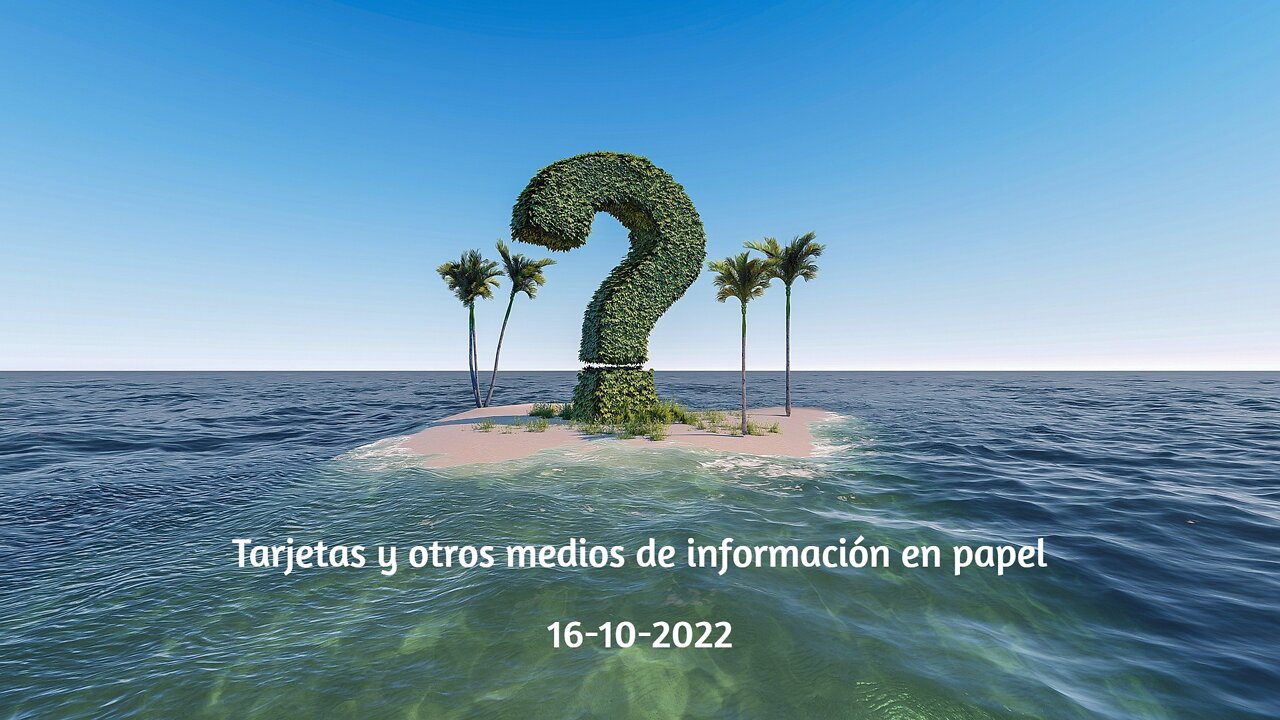 Tarjetas y otros medios de información en papel