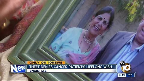 Theft denies cancer patient's lifelong wish
