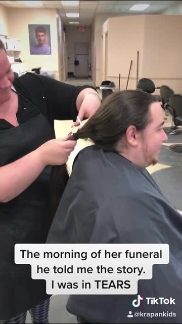 Man grows, donates his long hair to fulfill late grandmother's wish of being buried with his hair, family says