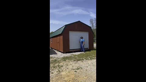 14x32 lofted portable Garage