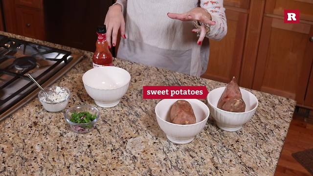 Buffalo stuffed sweet potatoes with Elissa the Mom | Rare Life