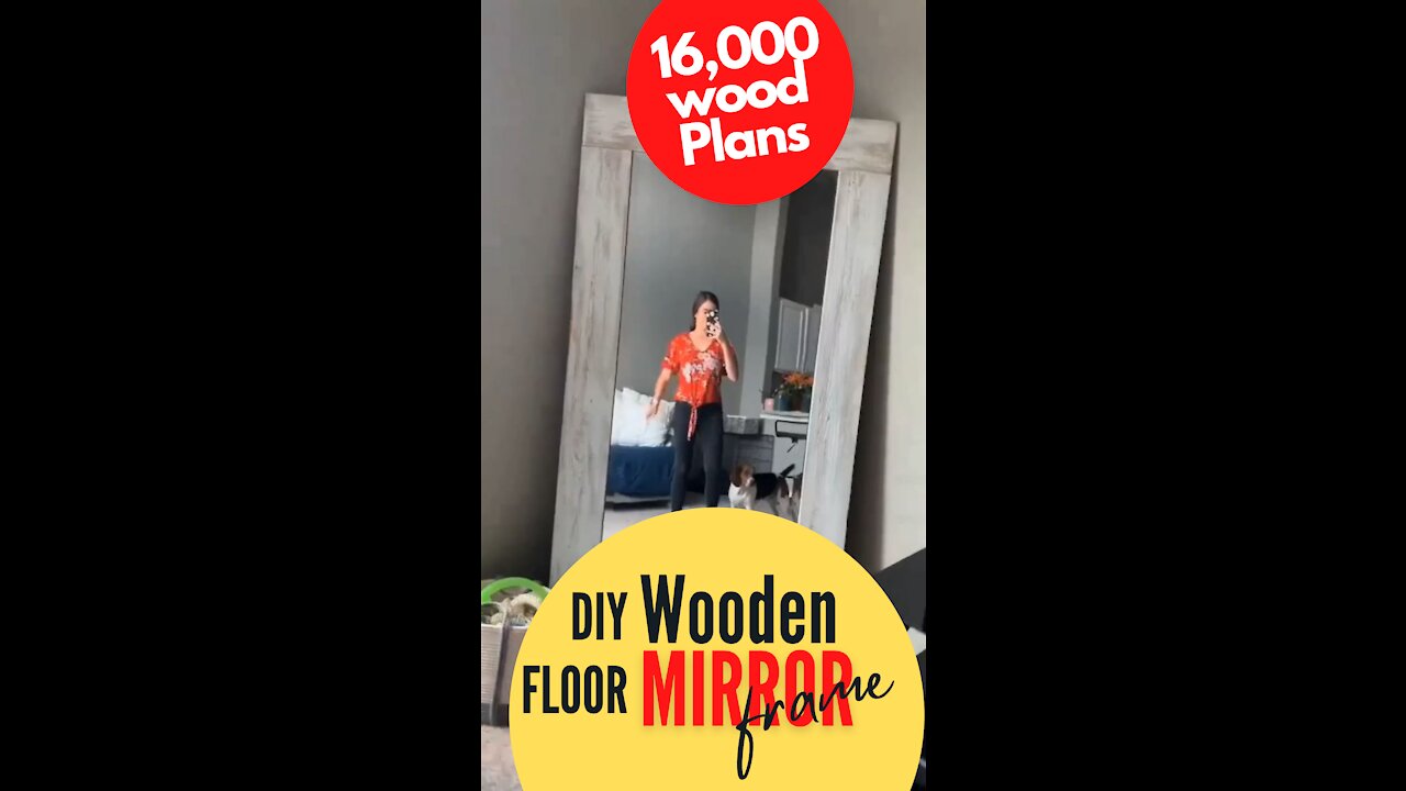 DIY Wooden Large Floor Mirror I DIY Wood Frame I Great Woodworking Projects For Your Home