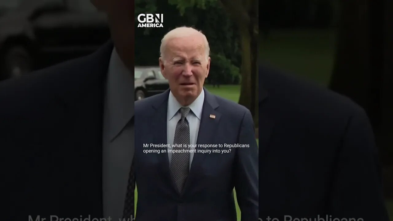 Biden waves off quetions on impeachment inquiry #joebiden #impeachment #uspolitics #gbnamerica