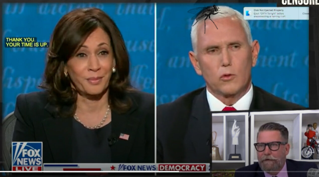 Pence lands on fly's head