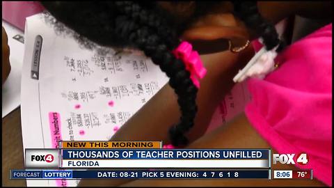 Report: Teacher shortage in Florida