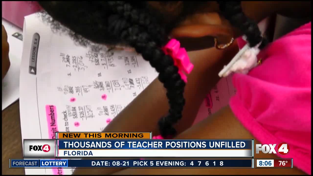 Report: Teacher shortage in Florida