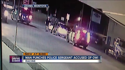 Video shows Racine police sergeant get punched in the face