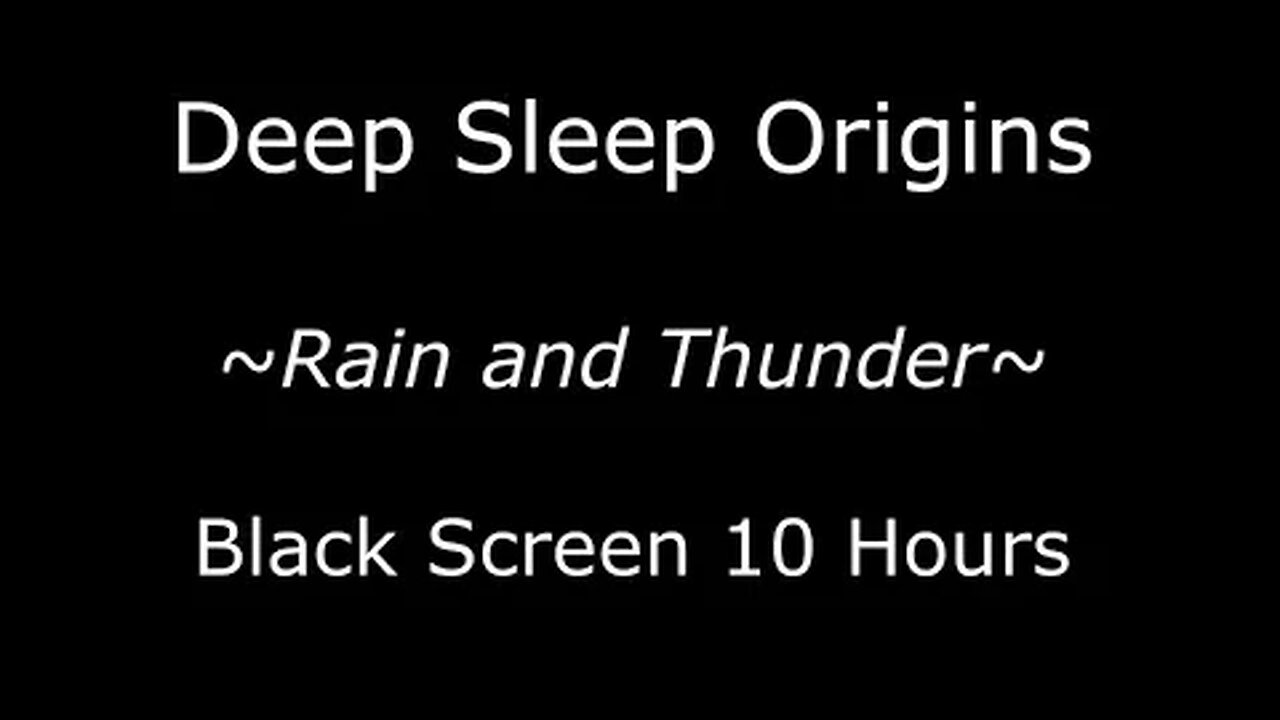 Rain and Thunder for Deep Sleep 10 Hours Black Screen