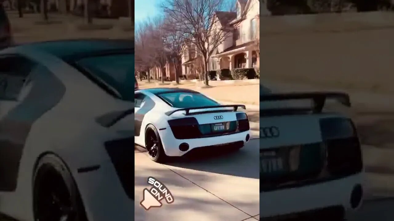 Elegant AUDI R8 sounds great