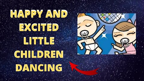 HAPPY AND EXCITED LITTLE CHILDREN DANCING