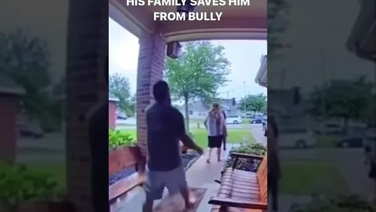 Family saves son from bully chasing him into his house