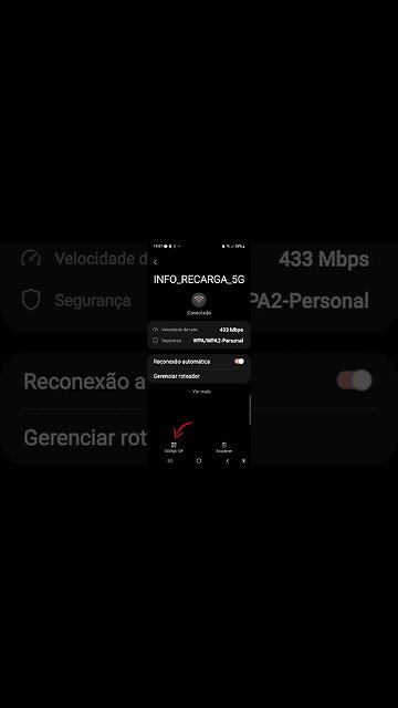 como descobrir sua senha wifi com código QR #shorts
