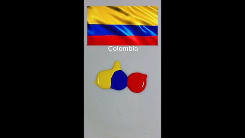 ASMR Mixing the colors of the Colombian Flag 🇨🇴 2