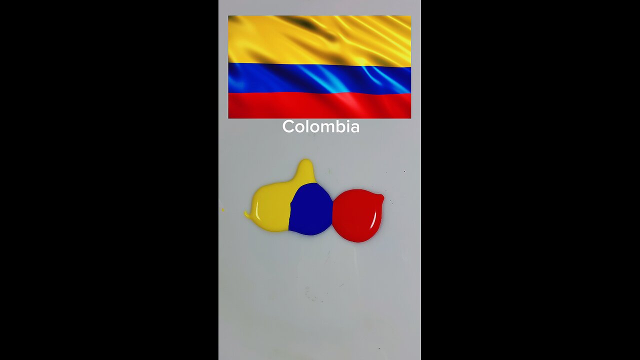 ASMR Mixing the colors of the Colombian Flag 🇨🇴 2