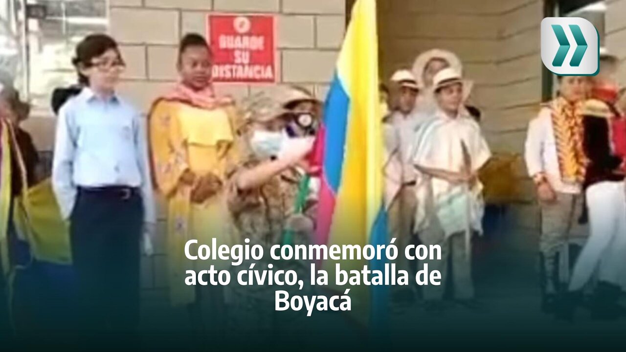 Niños representaron a Petro y a Francia en un colegio