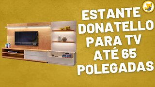 Estante Donatello Home para TV até 65 Polegadas Pollo Decor Cinamomo Off White