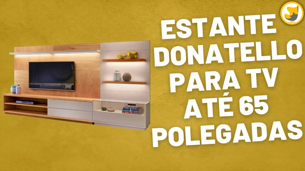 Estante Donatello Home para TV até 65 Polegadas Pollo Decor Cinamomo Off White