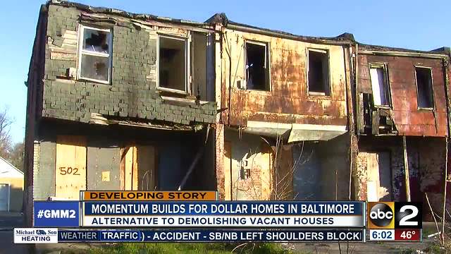 Momentum builds for dollar houses in Baltimore