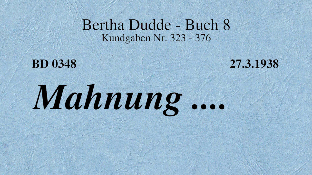 BD 0348 - MAHNUNG ....