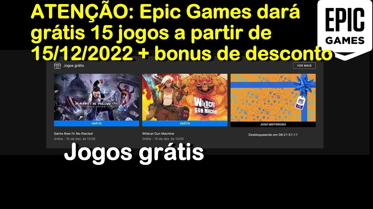 Jogos Grátis - Saints Row 4 Re-Elected - Wildcat Gun Machine - 15 Jogos - Epic Games