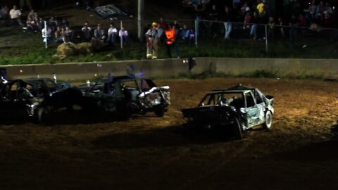 Grant county fair KY full size demolition derby Feature 7-31-10 part 3