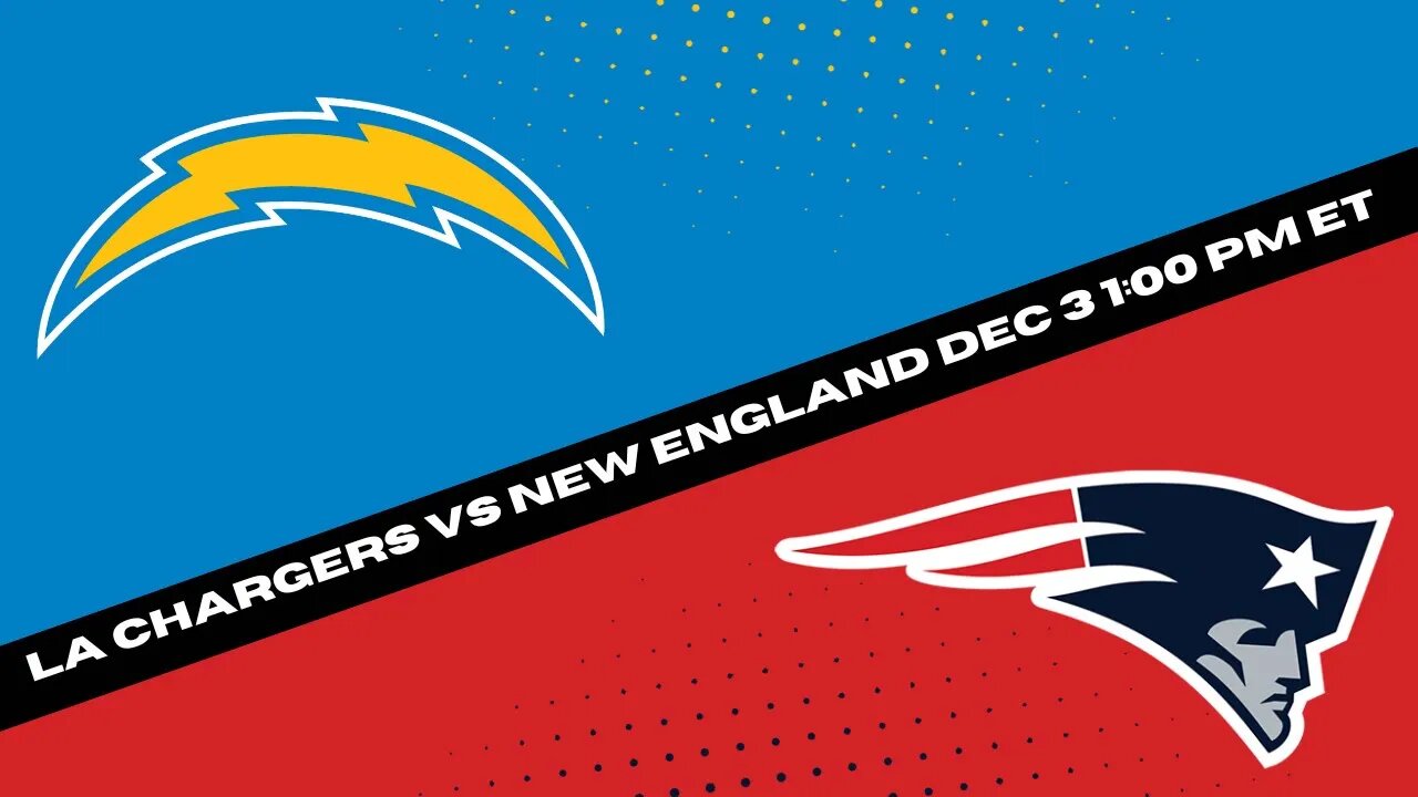 Los Angeles Chargers vs. New England Patriots: NFL Week 13 Picks & Predictions - Betting Analysis