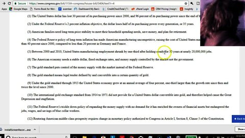HR 5404 to label the Dollar Bill as a weight of GOLD introduced in the House March 2018