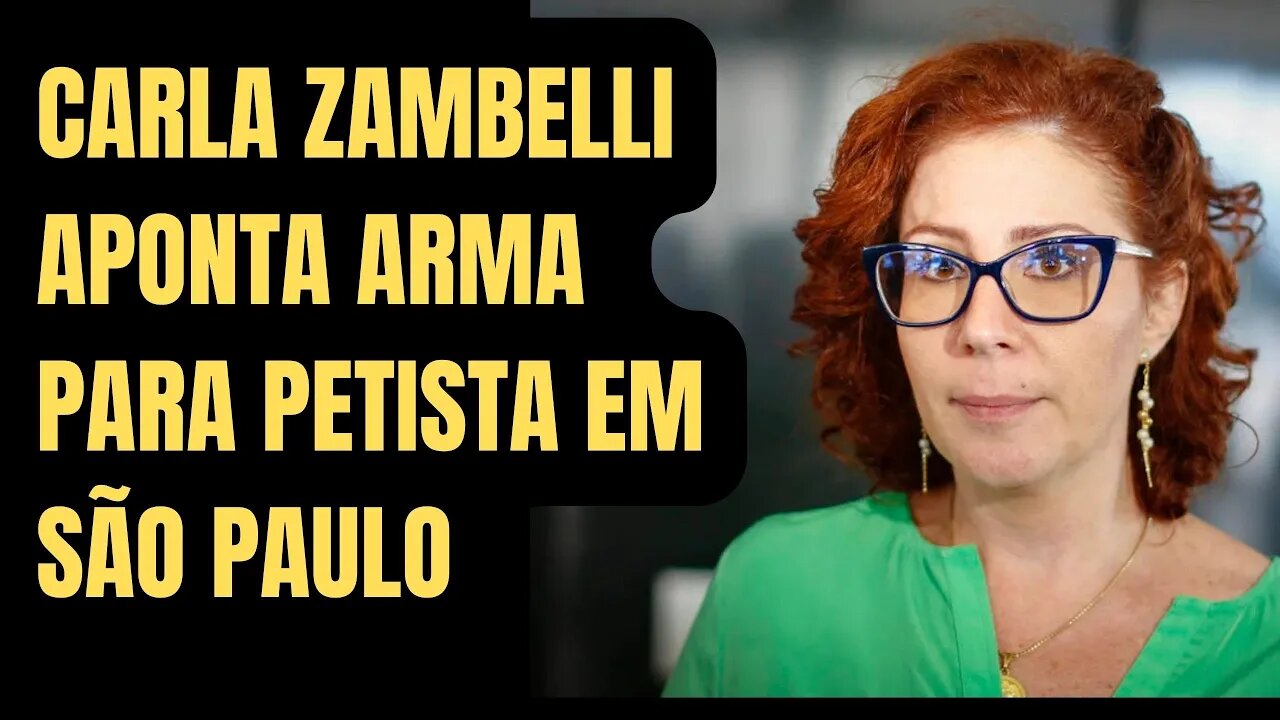 CARLA ZAMBELLI SACA E APONTA ARMA PARA PETISTA EM SÃO PAULO