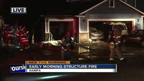 Crews fight house fire in Nampa