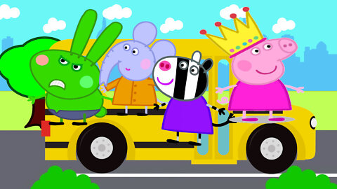 The wheels on the bus go round and round - coco melon melon abc song