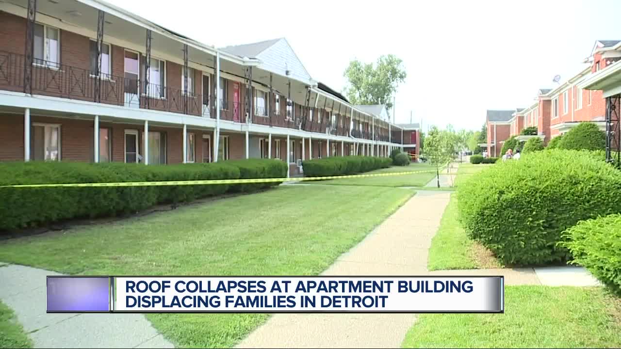 Families displaced from apartments after roof collapses on Detroit's west side