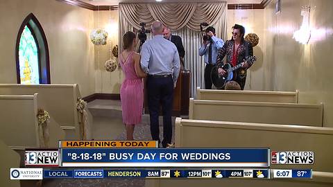 8-18-18 is a popular day for weddings in Las Vegas