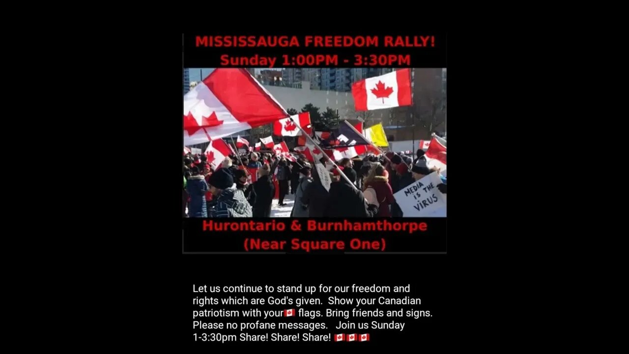 Missisauga Freedom Convoy Rally March 13th