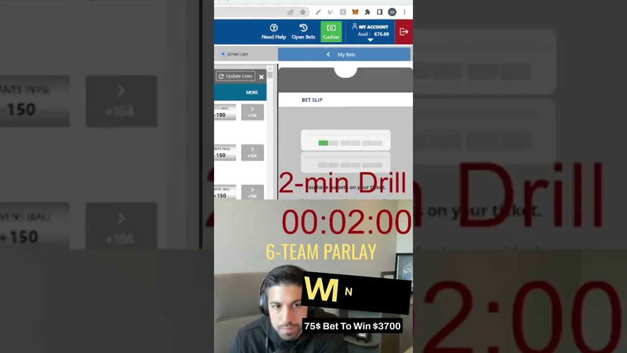 6-Leg Parlay Win! 2-Minute Drill #shorts