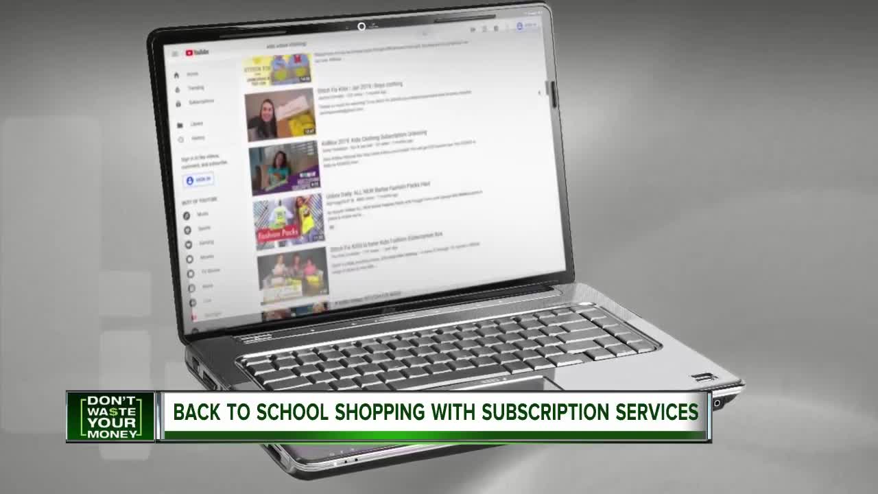 Back to school shopping with subscription services