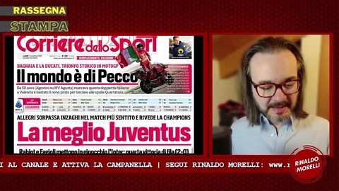 Super Bagnaia, Derby d'Italia alla Juve, quello di Roma alla Lazio. Rassegna Stampa ep.168 | 7.11.22