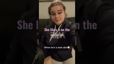 Girl in love with blk couch 🛋