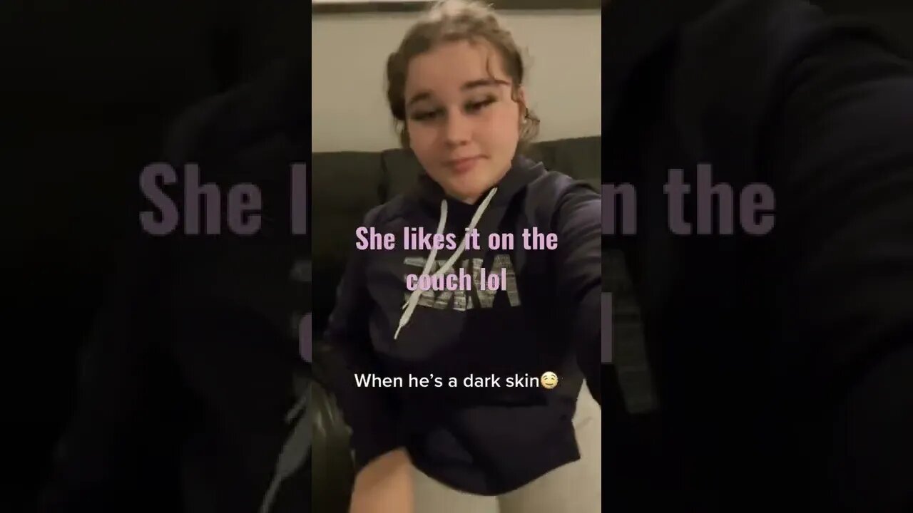 Girl in love with blk couch 🛋