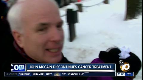 John McCain discontinues cancer treatment