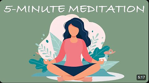 5-Minute Meditation You Can Do Anywhere