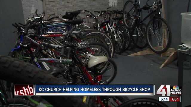 Shop lets people who are homeless volunteer to earn free bikes