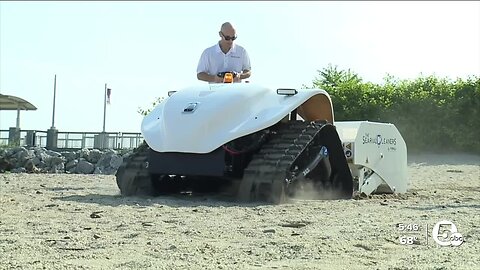 Remote controlled robot helps keep Euclid area beach clean