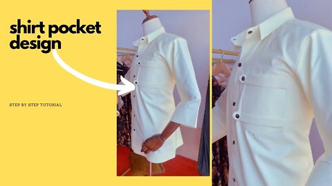 How to cut and sew a shirt Pocket design step by step