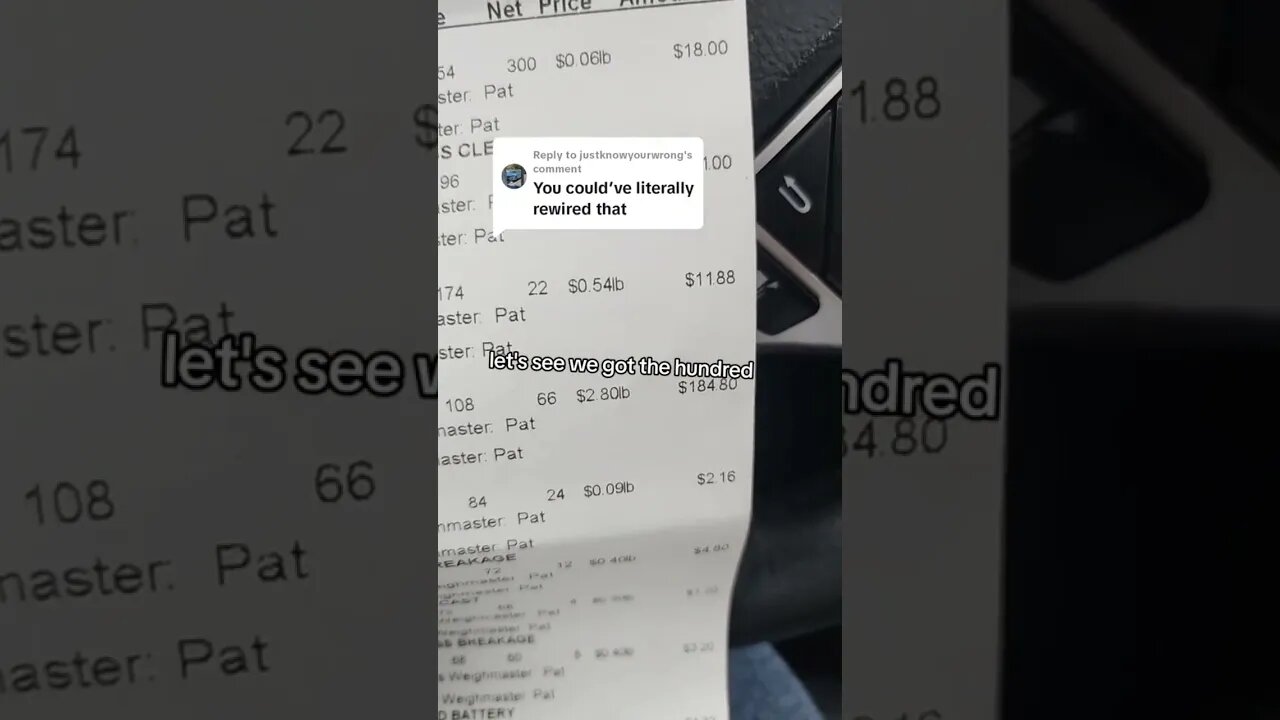 how much I got payed to scrap a welder